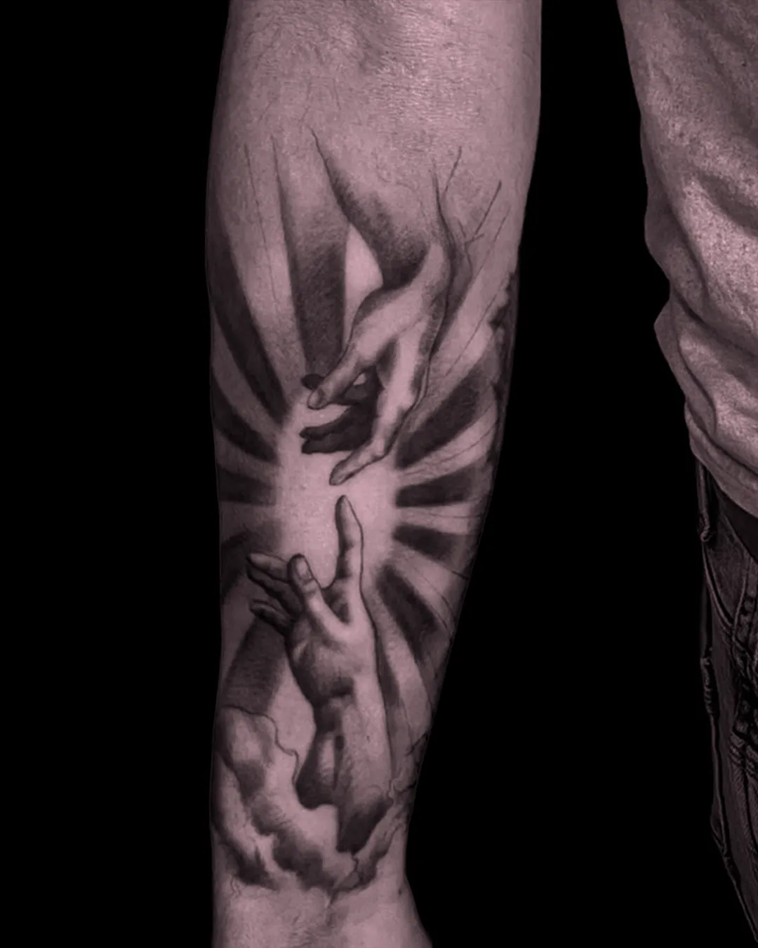 Mitologiczny tatuaż wykonany w Studio Hass w Stargardzie.